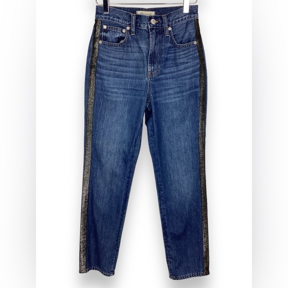 Madewell The Perfect Vintage Jean Metallic Tuxedo Stripe Edition - Picture 2 of 8